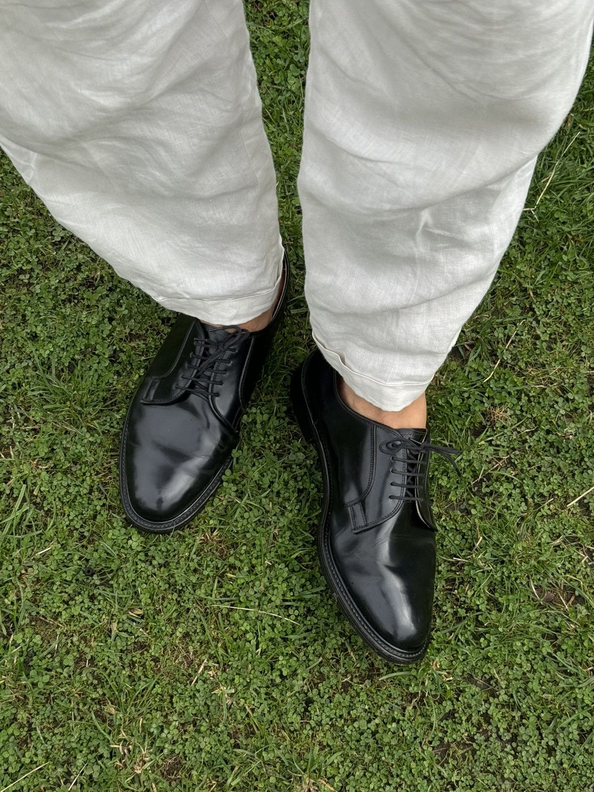 Loake Loake 771B Black classic polished leather derby Size US 11 / EU 44 - 20 Thumbnail