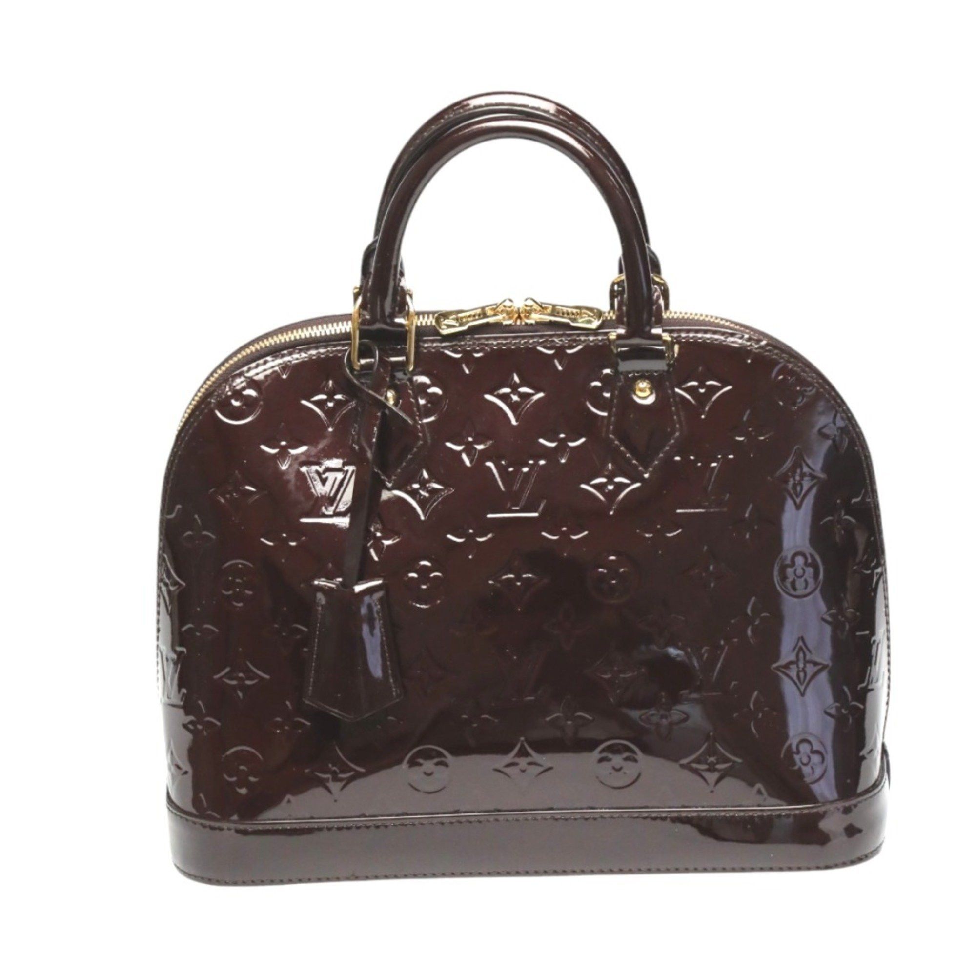 Louis Vuitton LOUIS VUITTON Handbag Vernis Alma PM Monogram M91611 Wine Red LV Size ONE SIZE - 1 Thumbnail