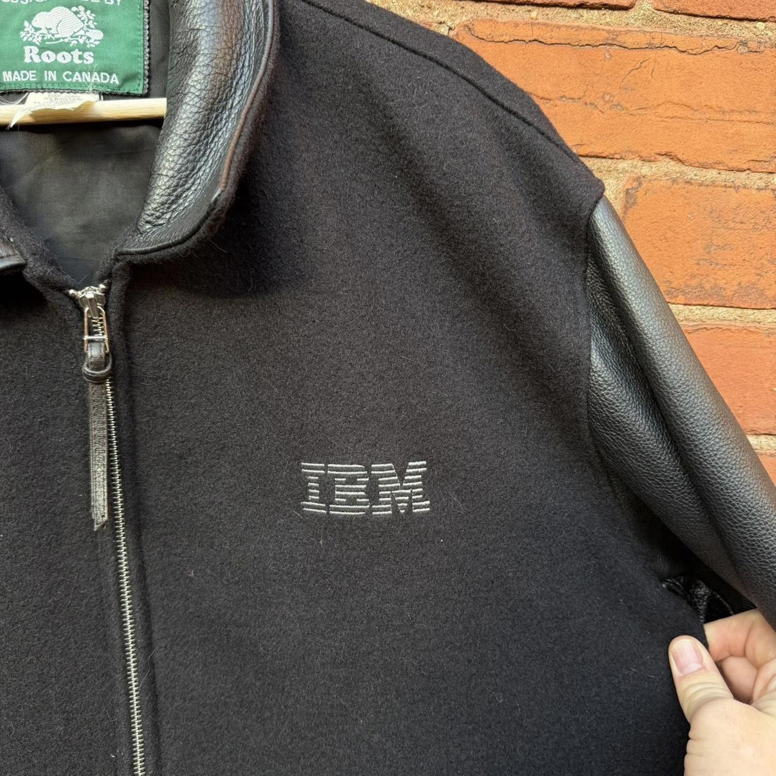 Roots wild vintage ibm bomber leather jacket XL 90s Size US XL / EU 56 / 4 - 2 Thumbnail