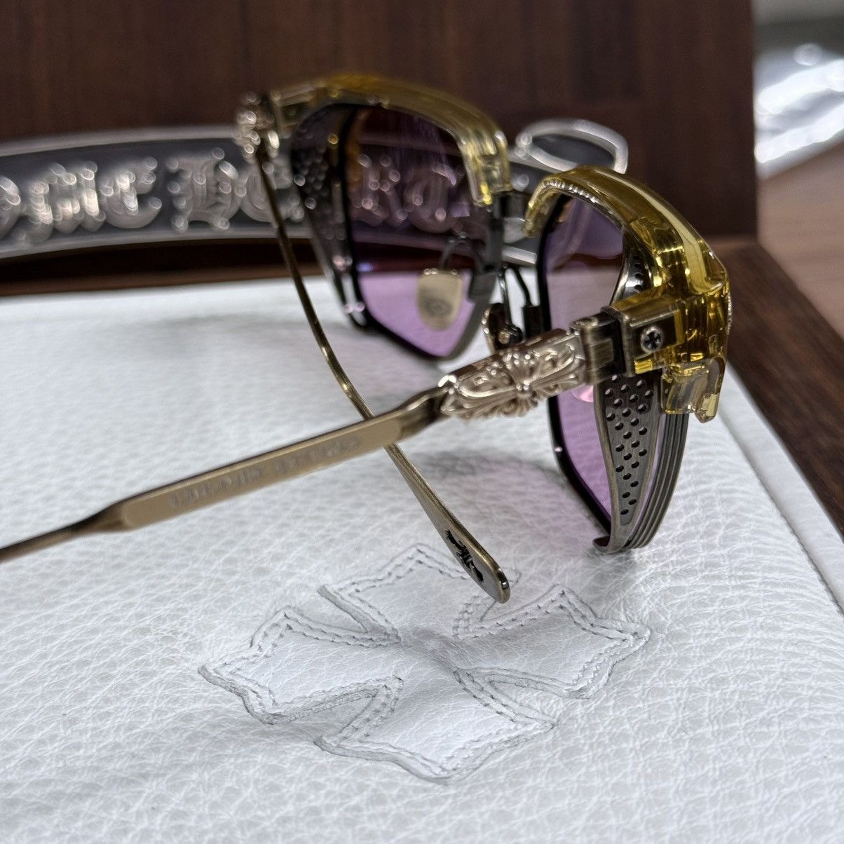 Chrome Hearts Chrome Hearts LMGA 1/1 ‘Lakers’ Sunglasses Size ONE SIZE - 10 Thumbnail