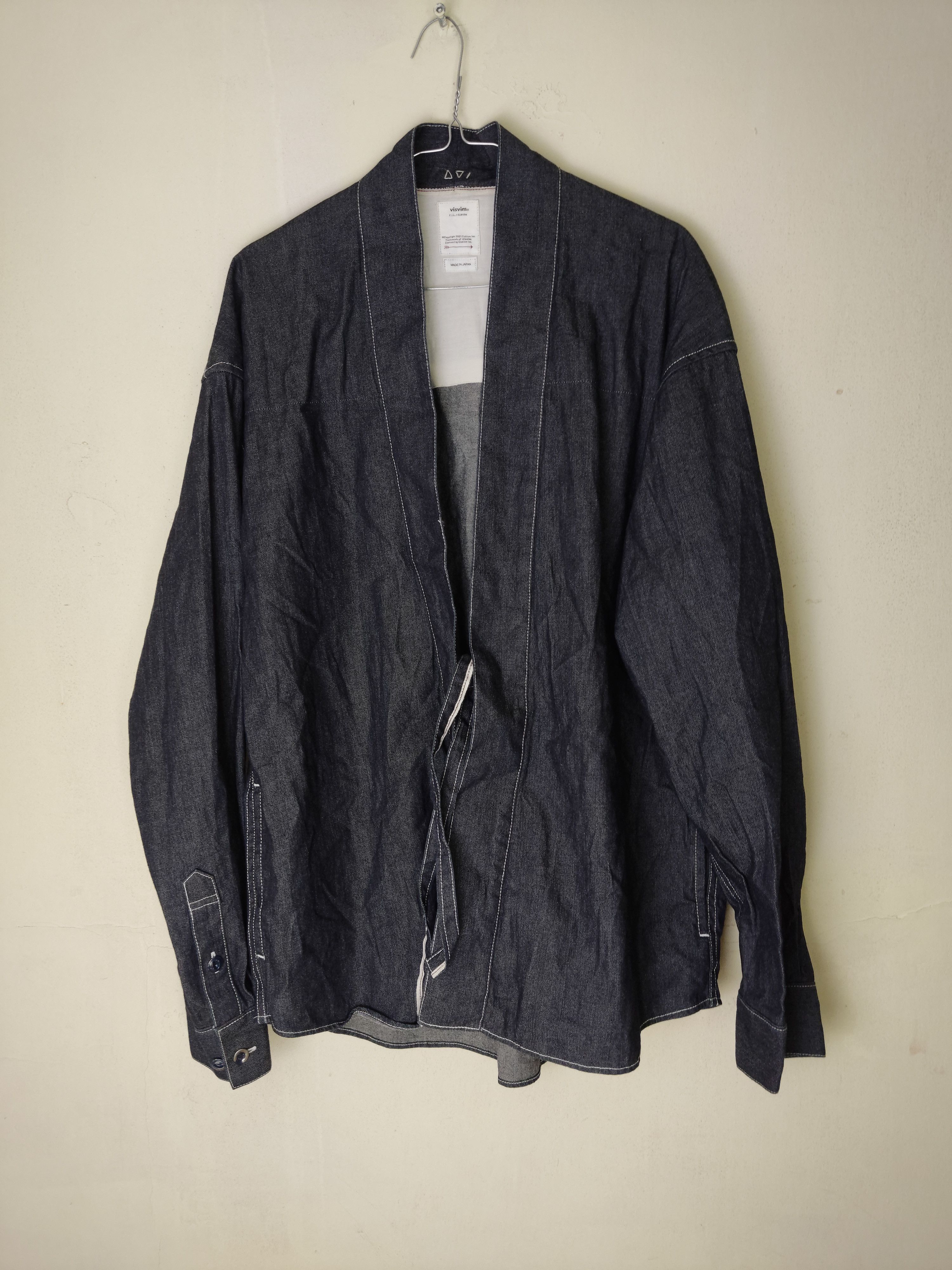 Japanese Brand × Visvim Visvim Lhamo 8oz selvedge denim kimono shirt ...
