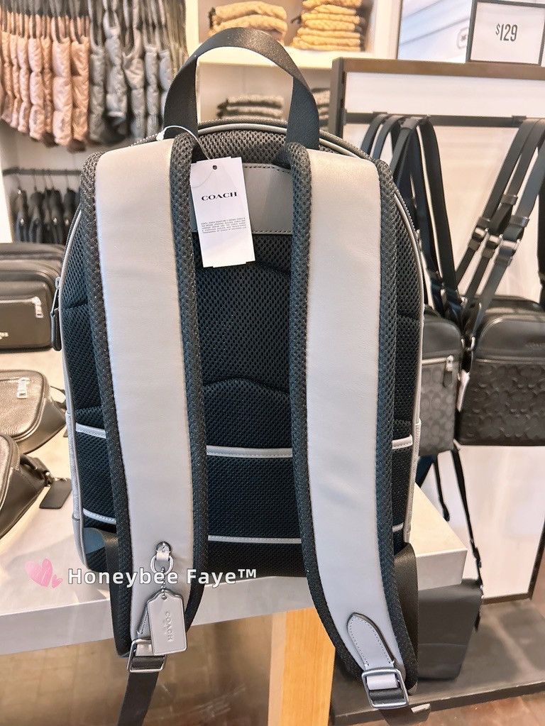 Coach West Backpack In Signature Canvas With Varsity Stripe CV922 Size ONE SIZE - 2 Thumbnail