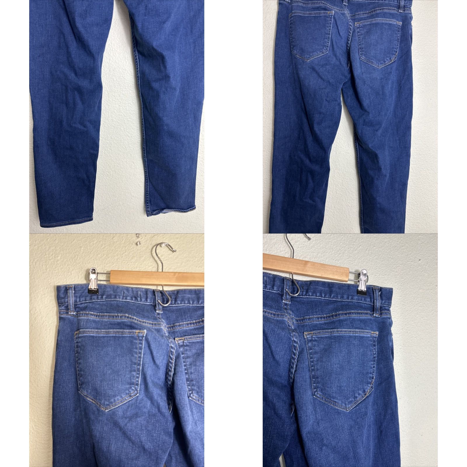 Banana Republic BANANA REPUBLIC Jeans Skinny Leg Dark Wash Blue Denim Men 34x32 Regular Inseam 32" Size US 34 / EU 50 - 8 Thumbnail