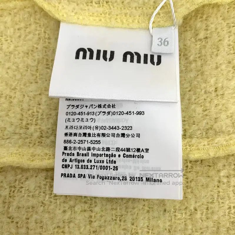 Miu Miu Miu Miu Yellow Wool Cardigan for Women . Size XS / US 0-2 / IT 36-38 - 8 Thumbnail