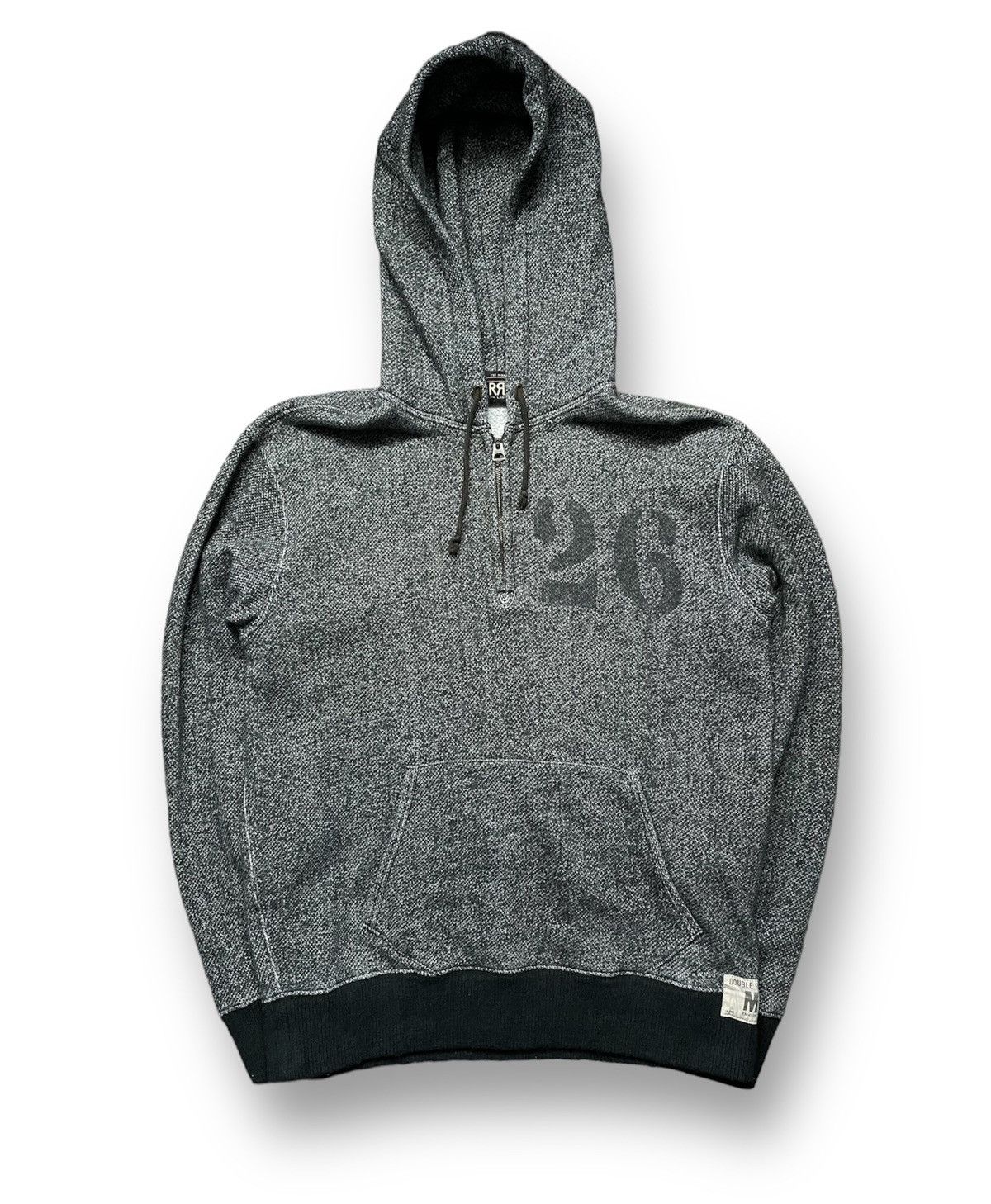 image of Polo Ralph Lauren x Ralph Lauren Rrl Double Ralph Laurent Sweatshirt Hoodie in Grey (Size Medium)