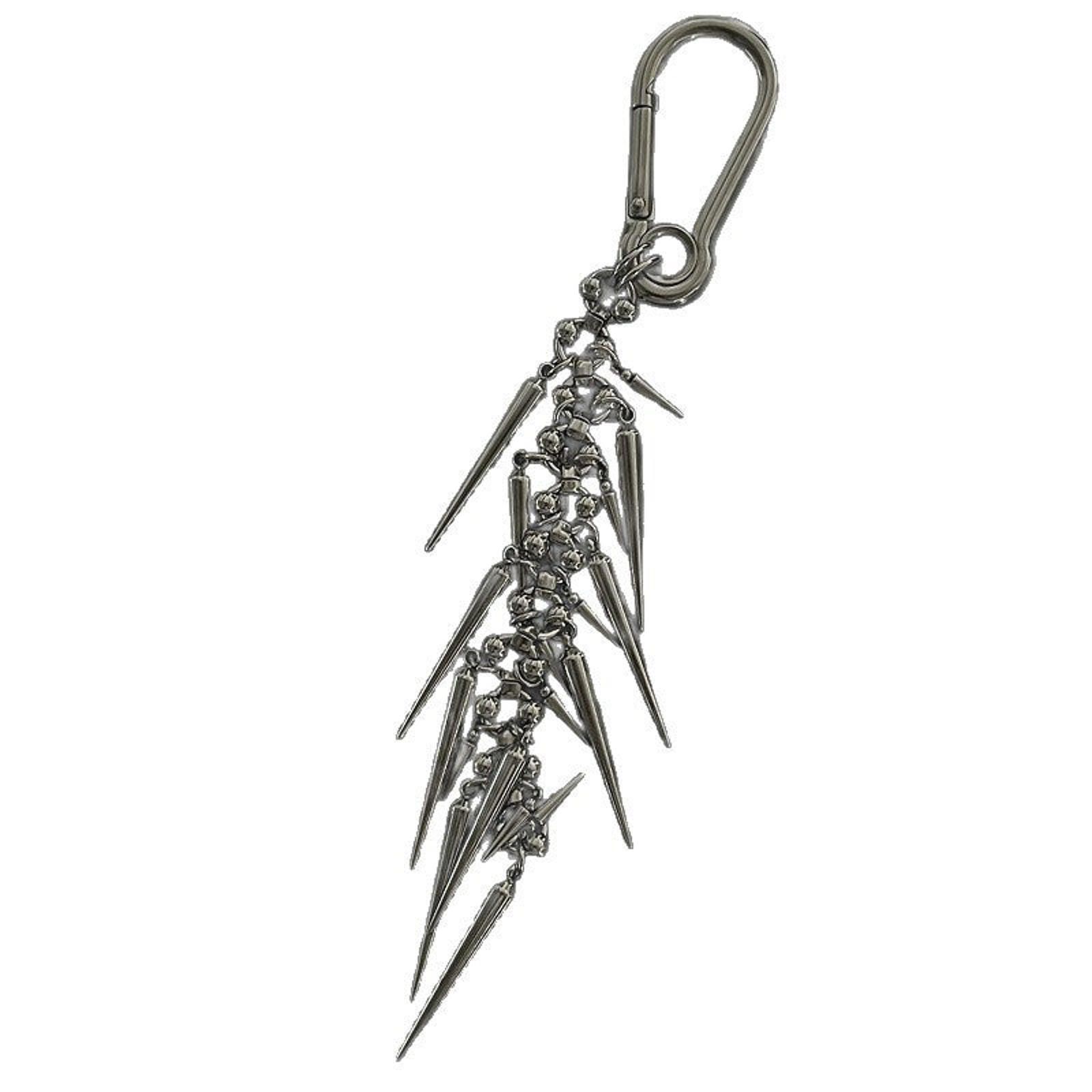 Jewelry Edgy Silver Spike Keychain Size ONE SIZE - 5 Thumbnail