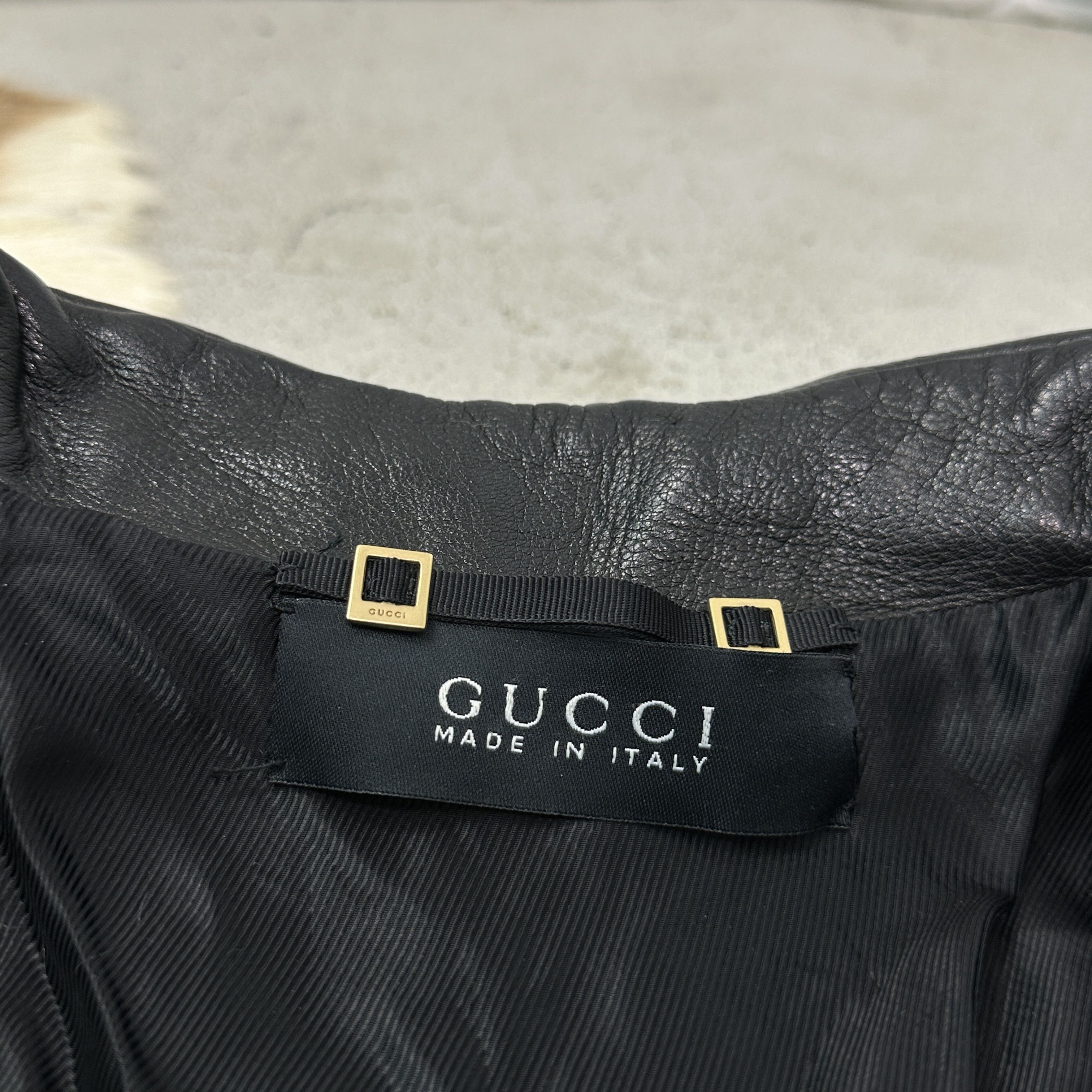 Gucci Vintage Leather Biker Grunge Moto Gucci Studded Jacket Y2K Size S / US 4 / IT 40 - 5 Thumbnail