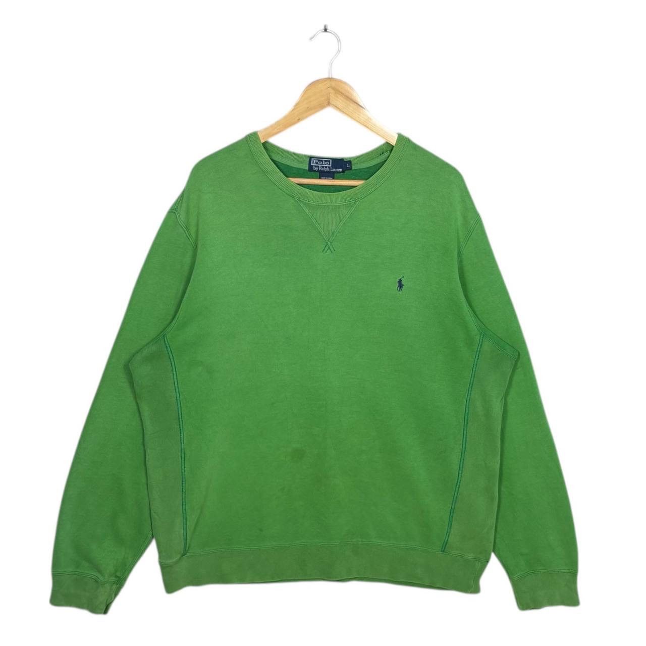 Polo Ralph Lauren Vintage 90s Polo Ralph Lauren Green Crewneck Sweatshirt L Size US L / EU 52-54 / 3 - 1 Thumbnail