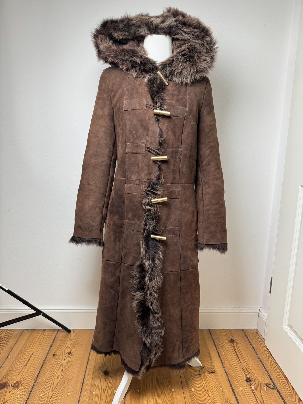 Bottega Veneta Vintage Bottega Veneta Leather Fur Coat 40/L Size L / US 10 / IT 46 - 1 Thumbnail
