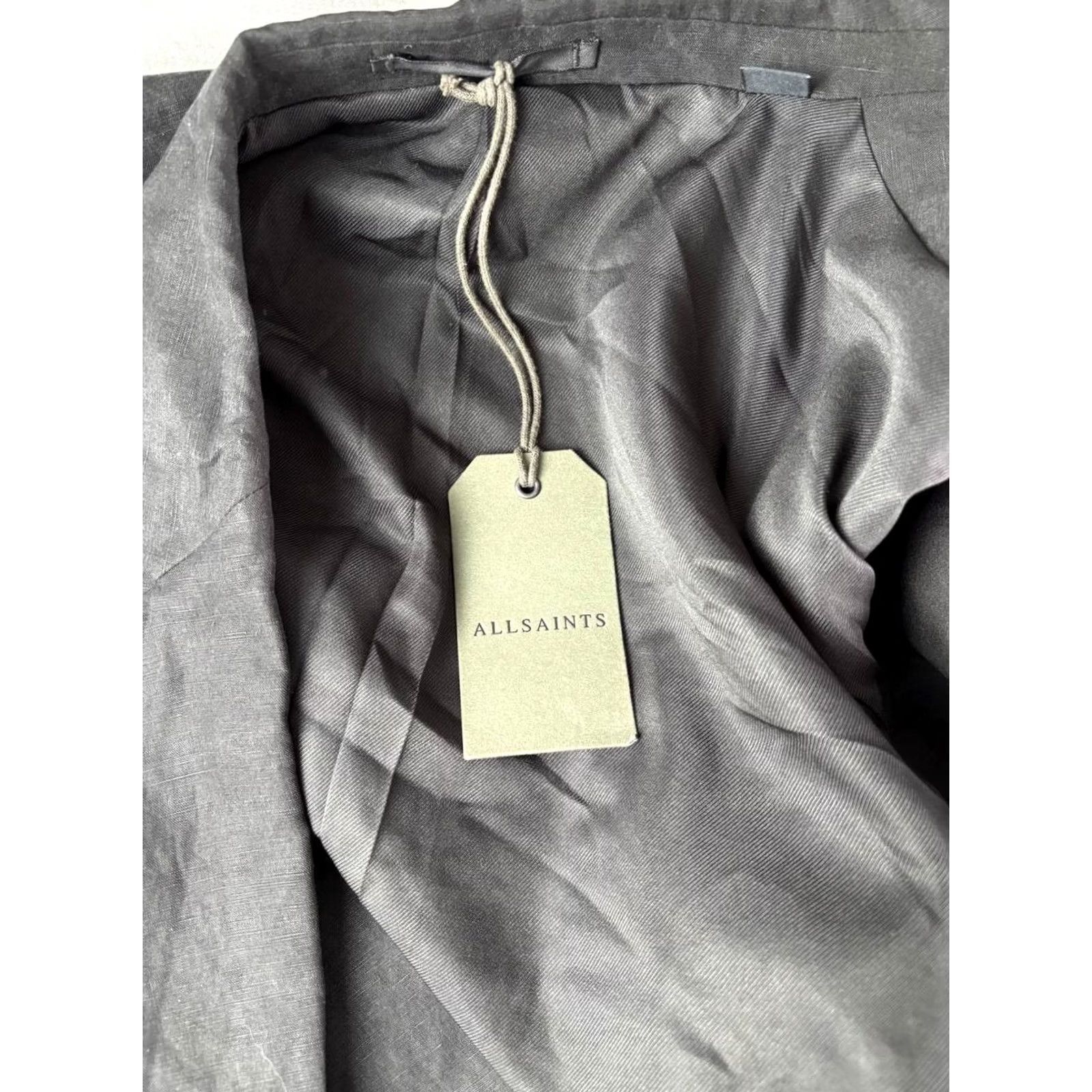 Allsaints Allsaints Blazer Shirt Black Lyocell Button Formal Jacket, Mens, Size 44, Regular, Coat, Solid, All Seasons, Breathable, Pockets, Classic Modern Size US XXL / EU 58 / 5 - 5 Thumbnail