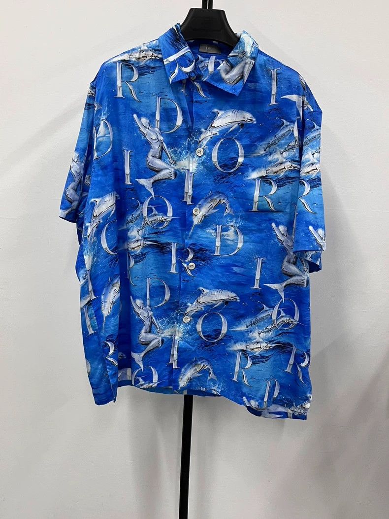 Dior DIOR Metallic dolphin mermaid monogram print single breaste Size US XXS / EU 40 - 1 Thumbnail