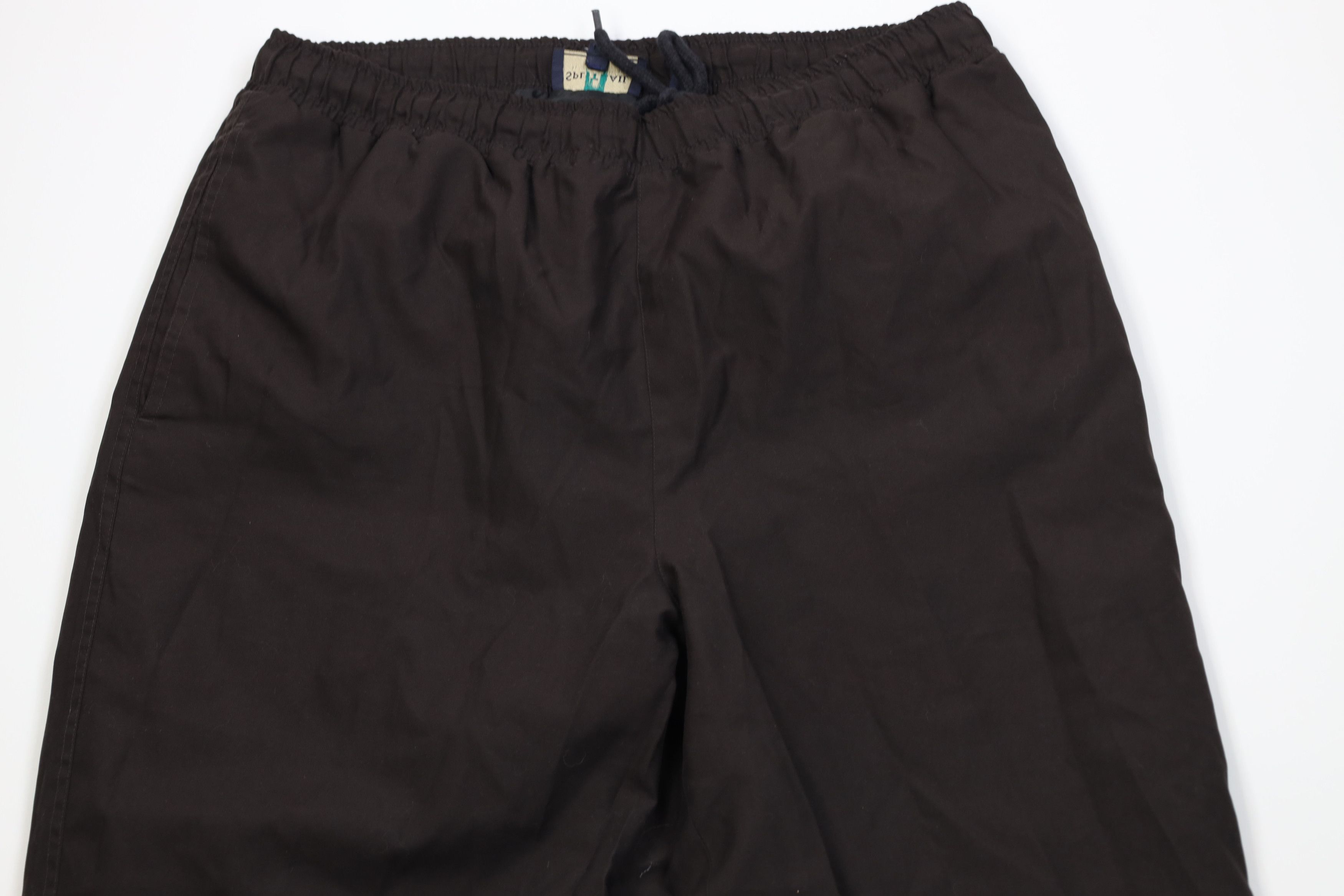 Vintage Vintage 90s Streetwear Microfiber Joggers Pants Dark Brown Size US 36 / EU 52 - 2 Thumbnail