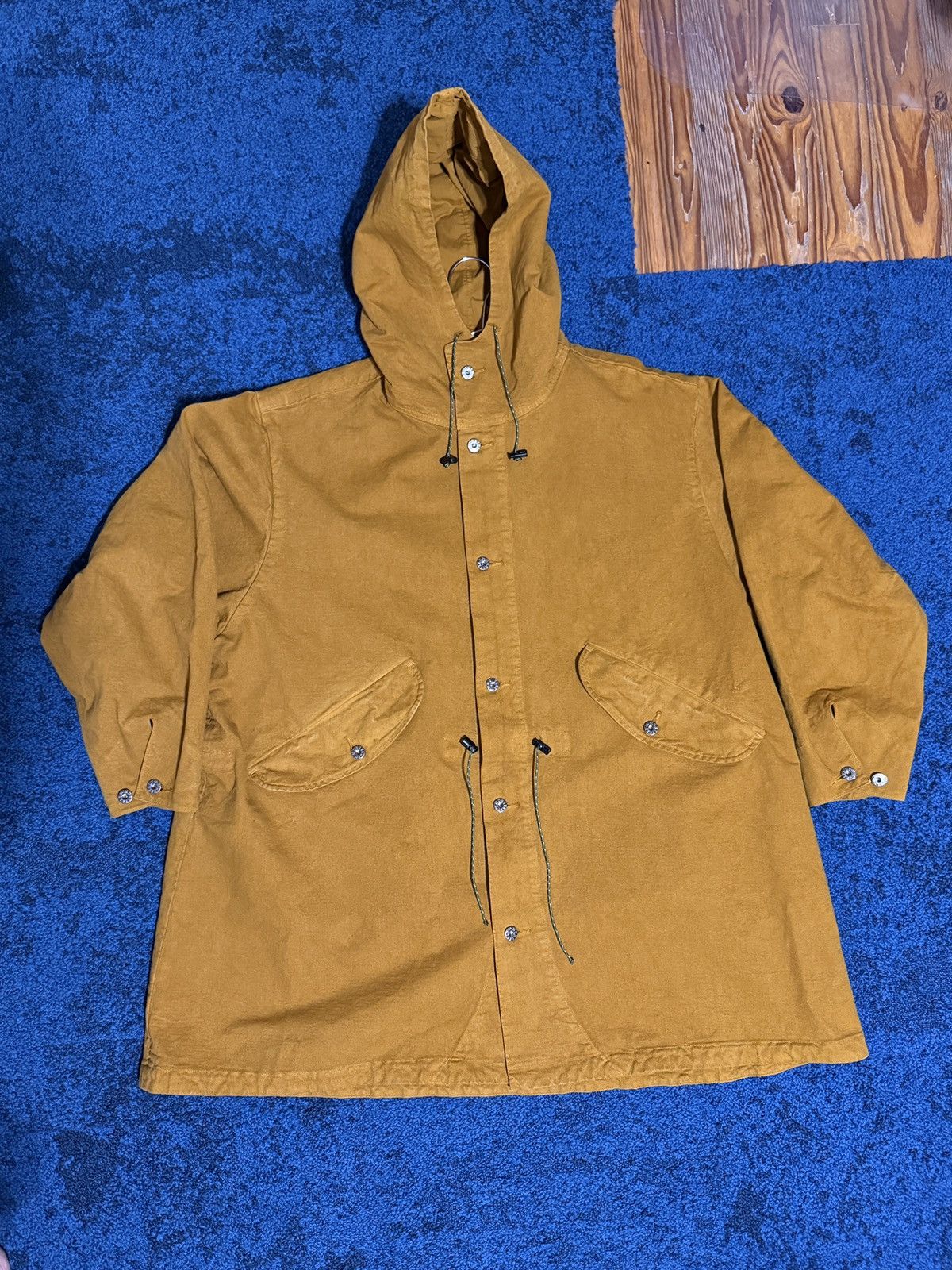 Monitaly Czech Coat Cotton Ripstop Mustard Men’s Size 42