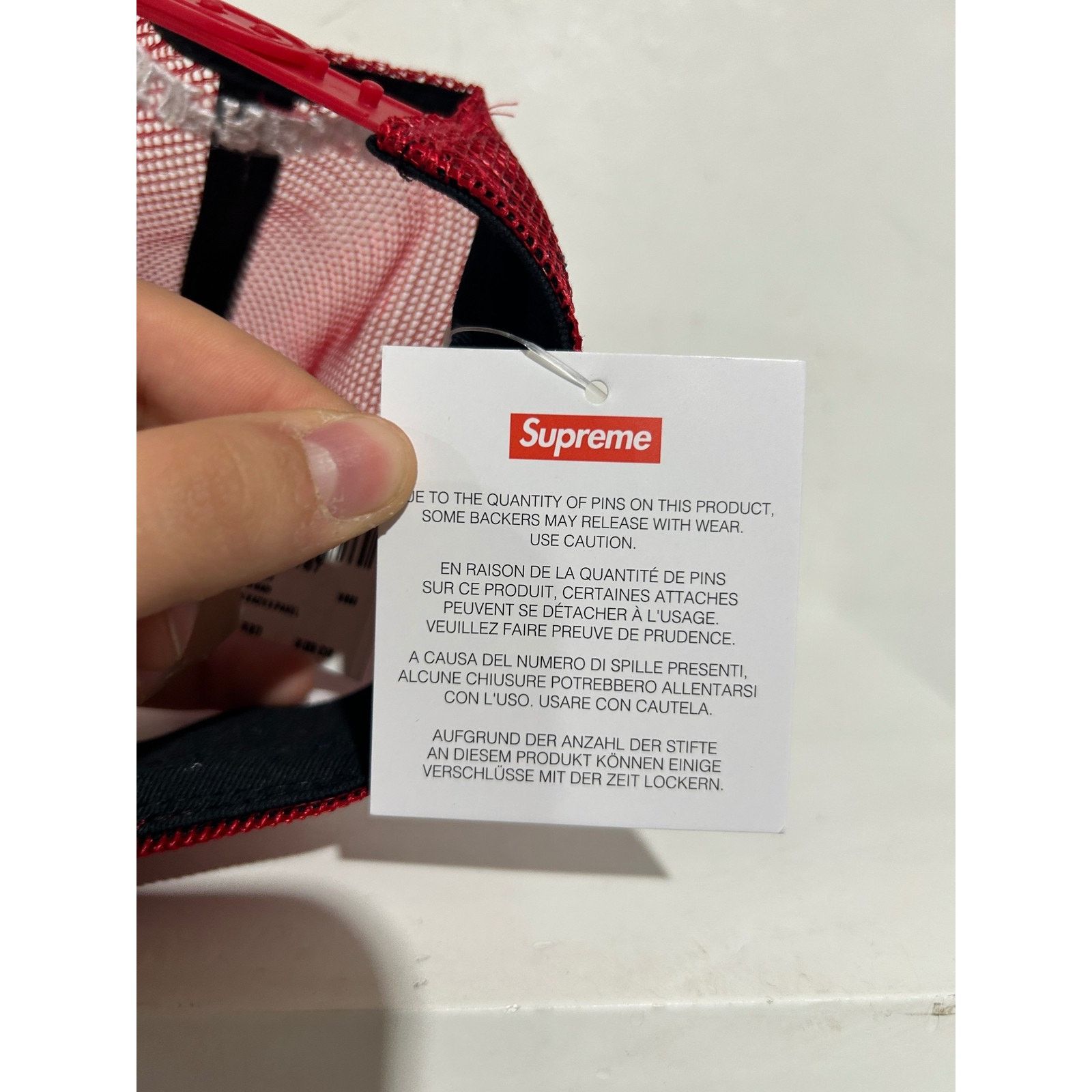 Supreme SUPREME PINS MESH CAP RED SS26 NEW Size ONE SIZE - 5 Thumbnail