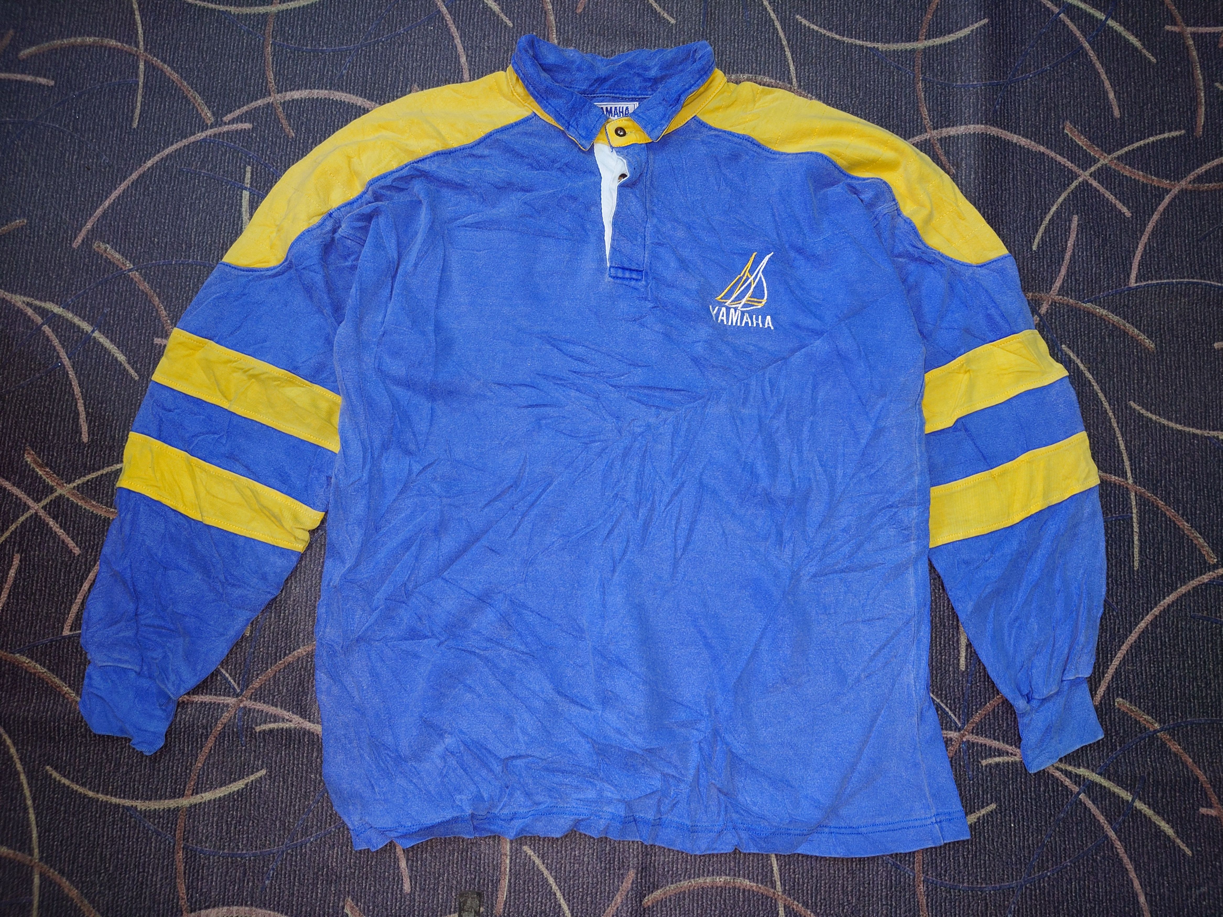 Yamaha Vintage Yamaha Marine Round The World Rugby Shirt Size US M / EU 48-50 / 2 - 2 Thumbnail