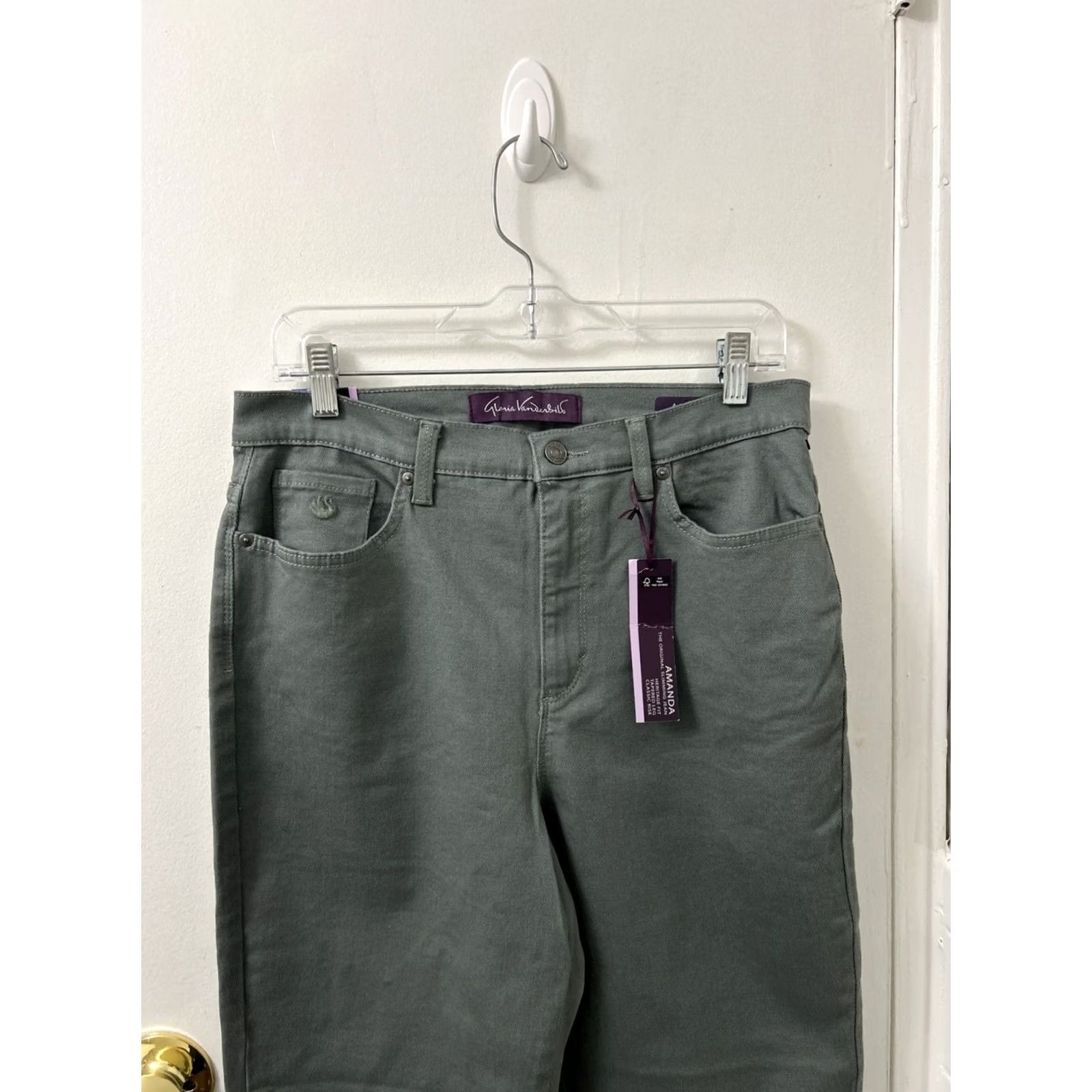 Gloria Vanderbilt Gloria Vanderbilt Amanda Jeans Women Sz 10 Gray Slim Straight 31x31 Denim 5-Pocket VINTAGE? Size 32" / US 10 / IT 46 - 2 Thumbnail