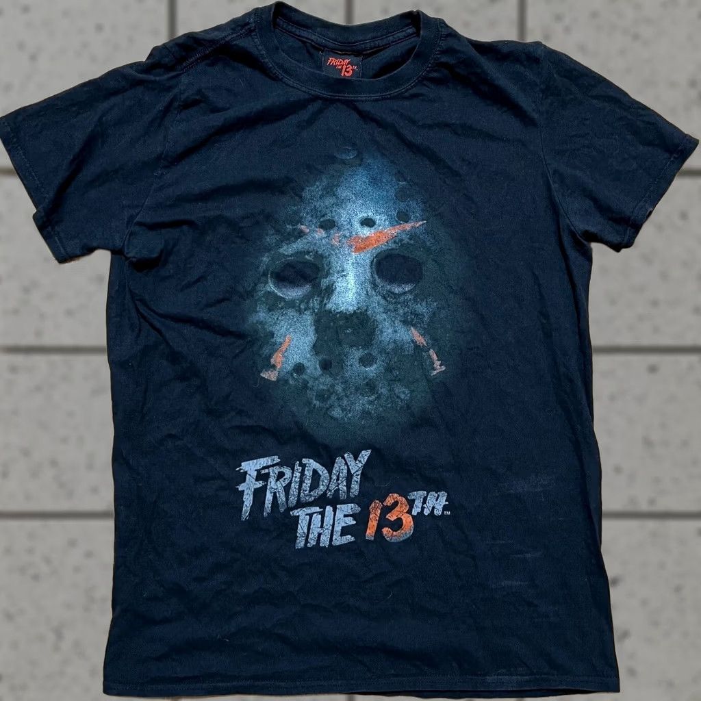 Gildan VINTAGE Friday the 13th Jason Voorhees Gildan Shirt M Black Cotton Short Sleeve Mens Size US M / EU 48-50 / 2 - 1 Thumbnail