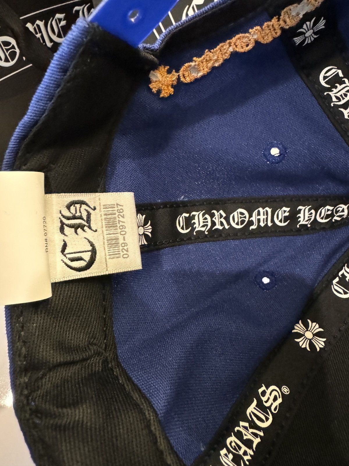 Chrome Hearts Chrome hearts hat ch baseball 5 panel blue gold Size ONE SIZE - 11 Thumbnail