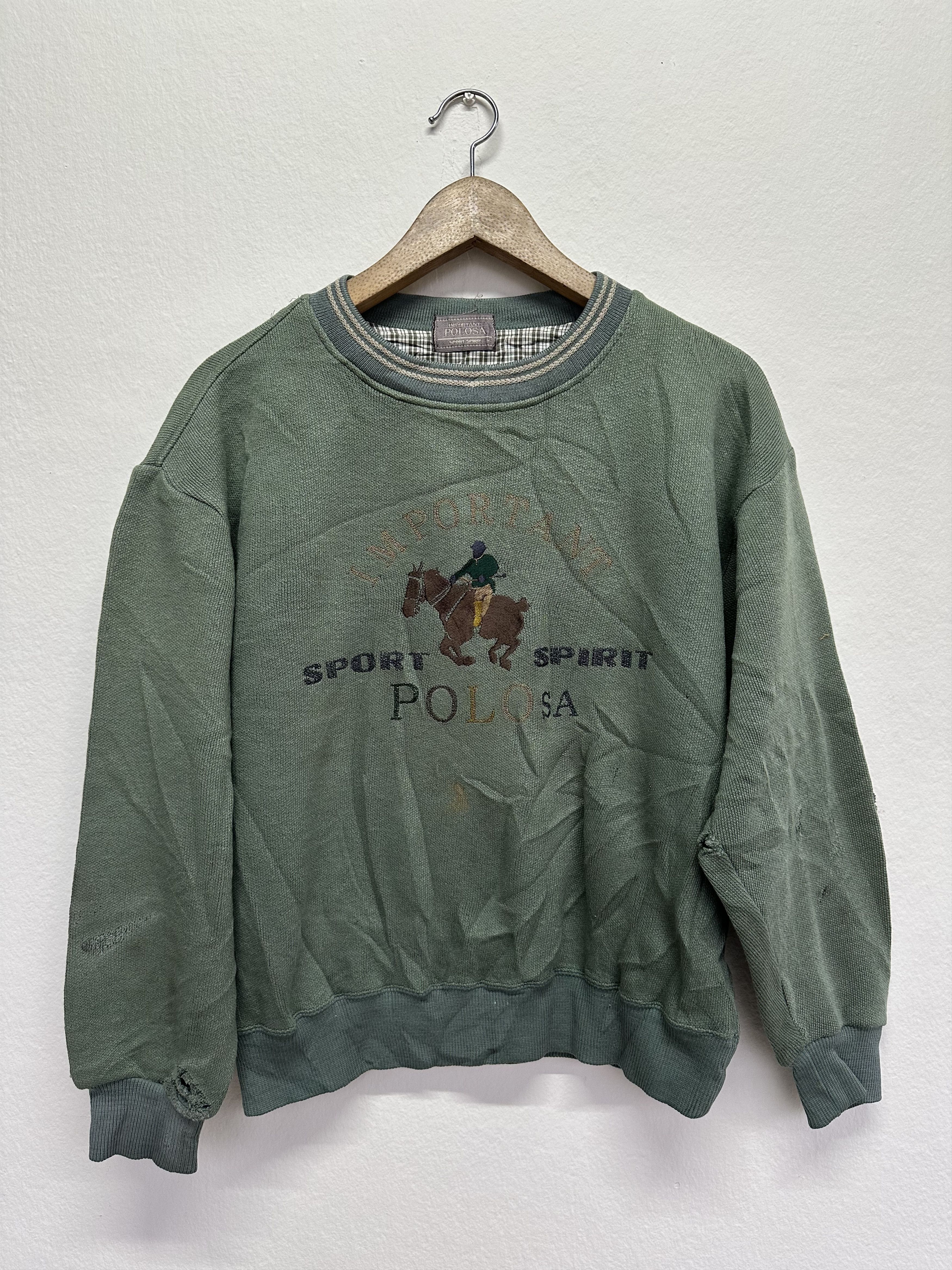 Japanese Brand Vintage Polosa Sport Spirit Crewneck Distressed Sweatshirt Size US M / EU 48-50 / 2 - 1 Thumbnail