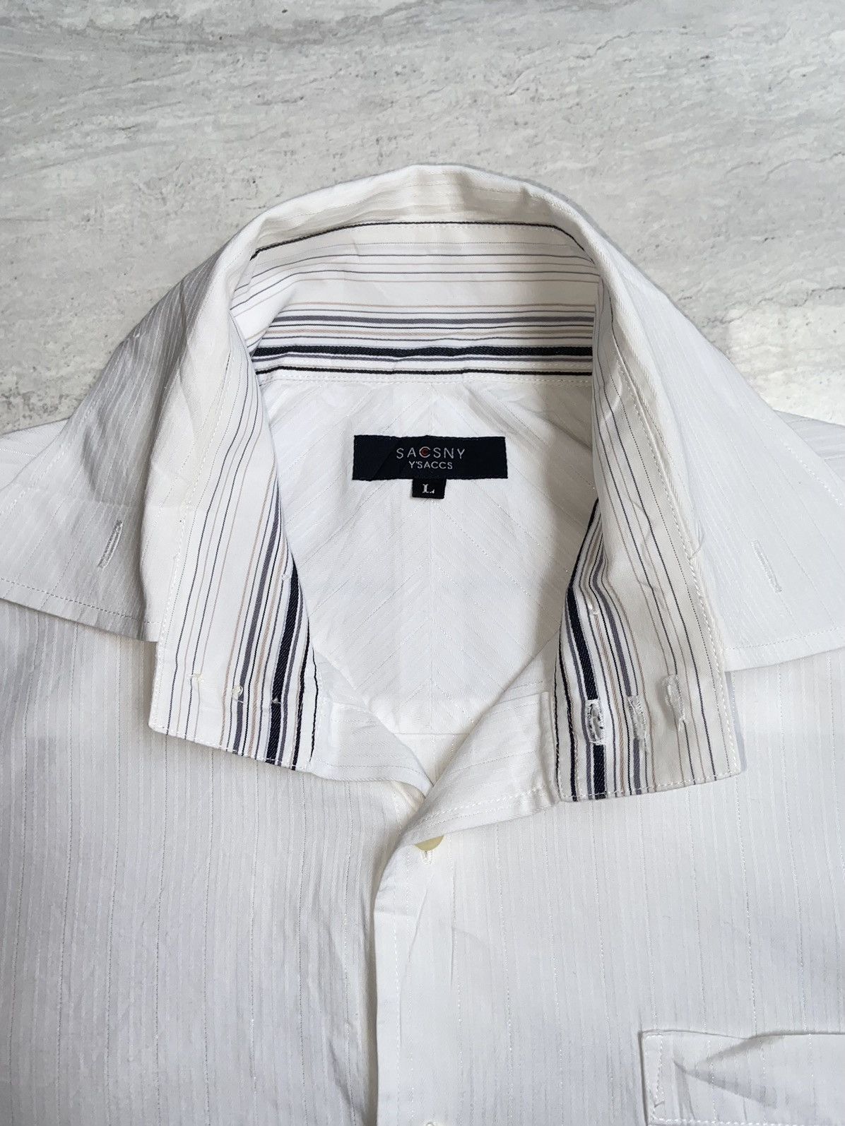Yohji Yamamoto SACSNY Y’SACCS White Shirt Size US L / EU 52-54 / 3 - 10 Thumbnail