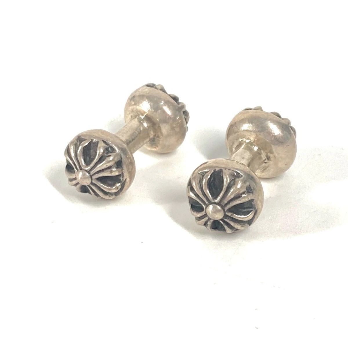 CHROME HEARTS Dumbbells Cufflinks in Silver