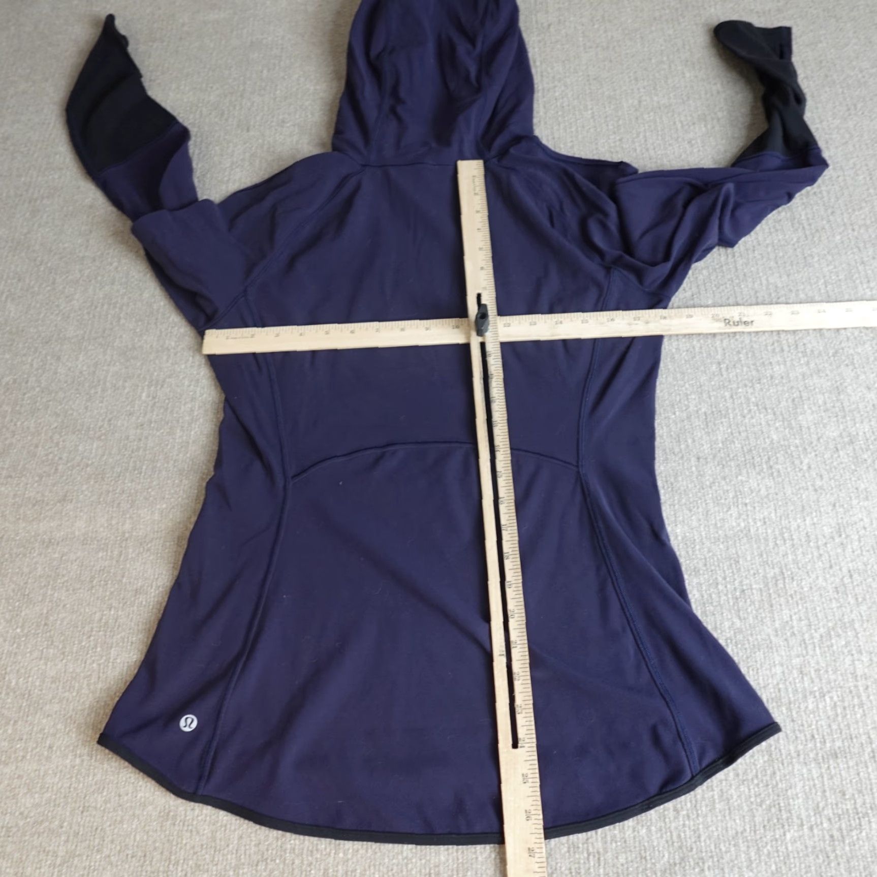 Lululemon Lululemon Womens Sweatshirt XL Blue Shape Up Nulu Pullover Midnight Navy Blue Colorblock Athletic Running Womens XL Size XL / US 12-14 / IT 48-50 - 4 Thumbnail
