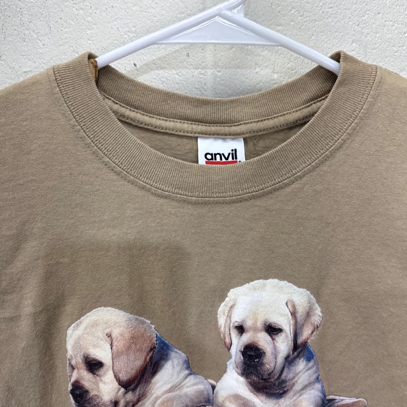 Anvil Vintage Anvil T-Shirt Unisex Adults Large Flowers Labrador Dogs 90s Art Casual Seasonal Size L / US 10 / IT 46 - 4 Thumbnail