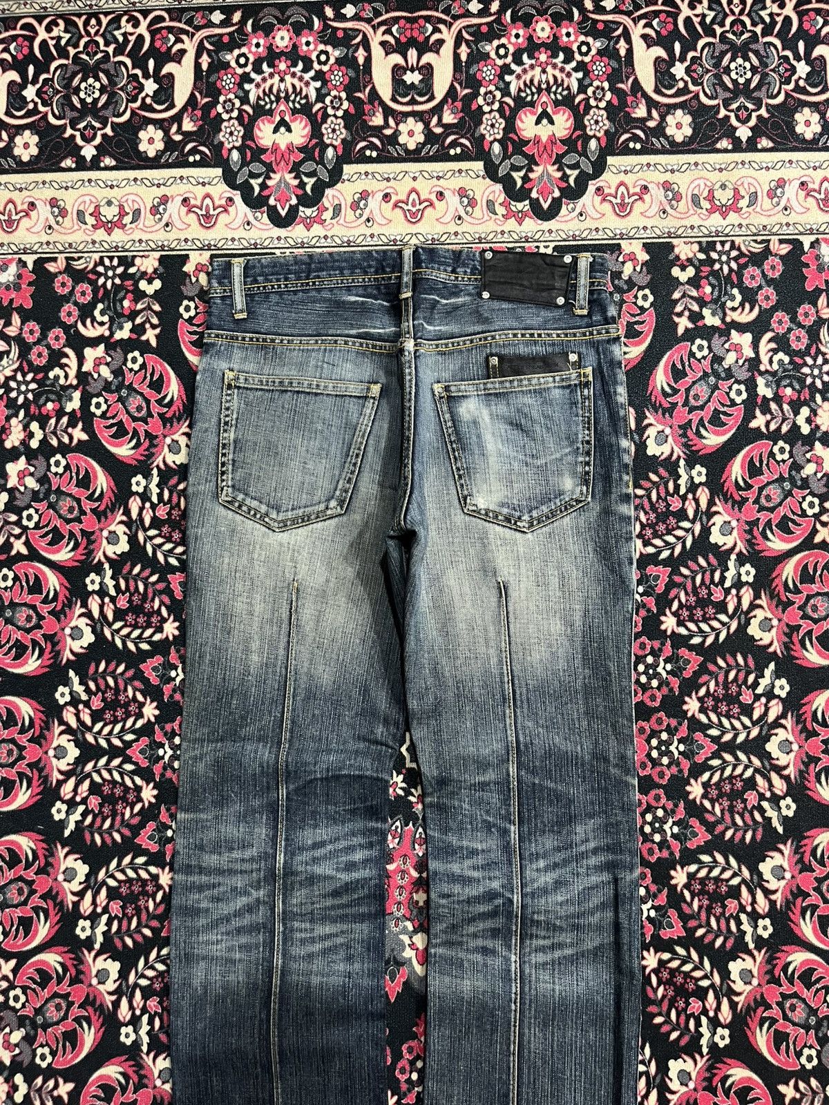 Atelier New Regime Atelier Sab Men Rusty Blue Faded Washed Panel Line Jeans Size US 30 / EU 46 - 6 Thumbnail