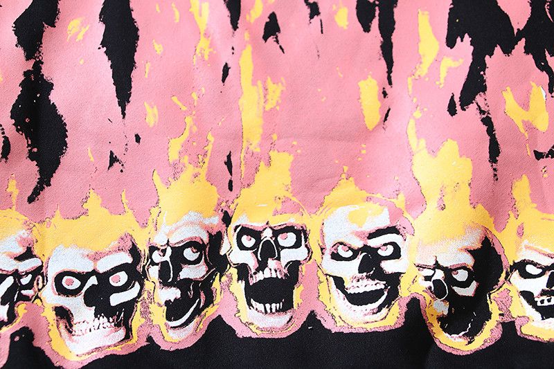 Vintage Flames Skulls Printed Hooded Size US M / EU 48-50 / 2 - 7 Thumbnail