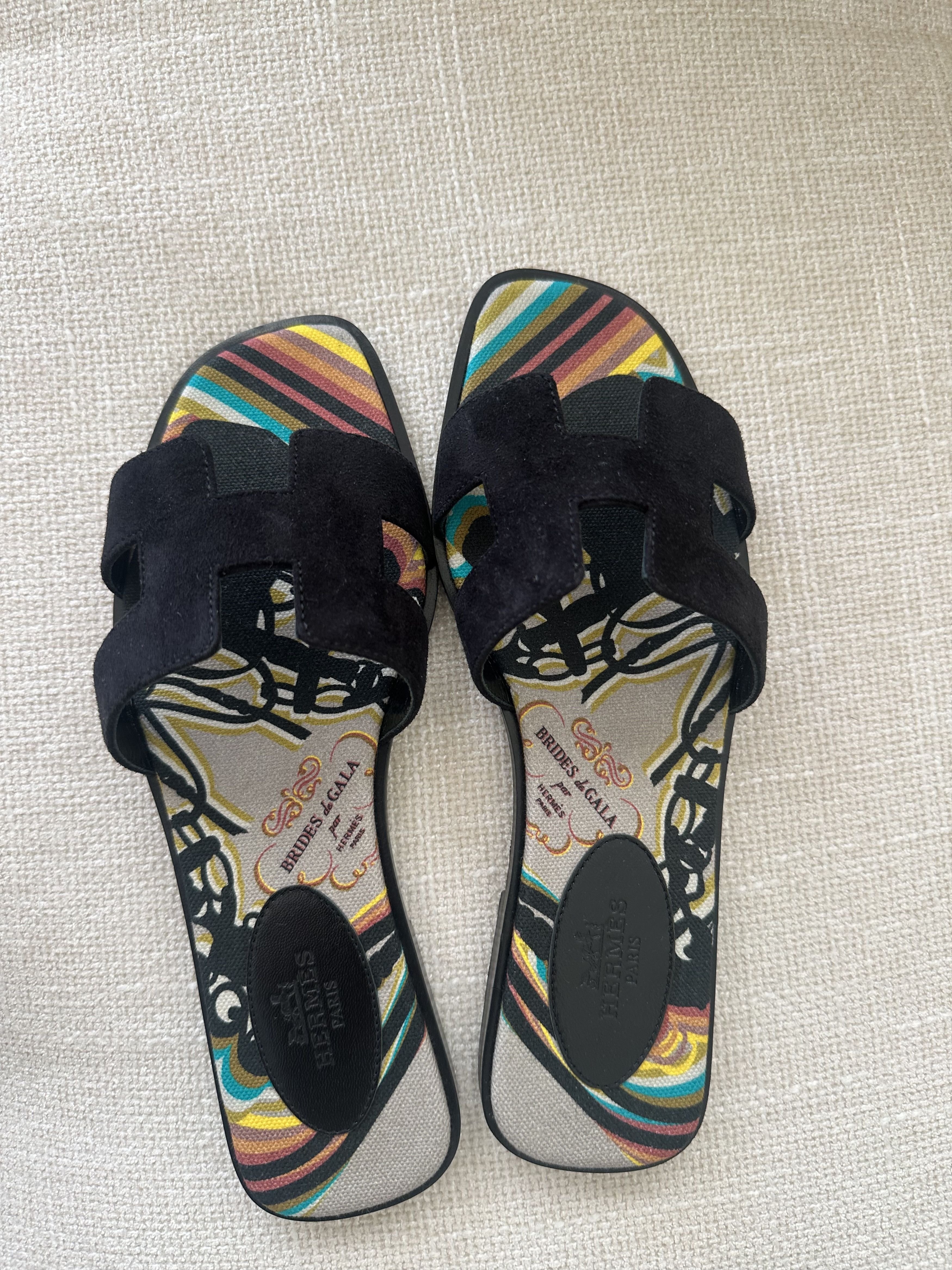 Hermes Hermès Oran Sandals – Brides de Gala Print – Size 36.5 Size US 6.5 / IT 36.5 - 7 Thumbnail