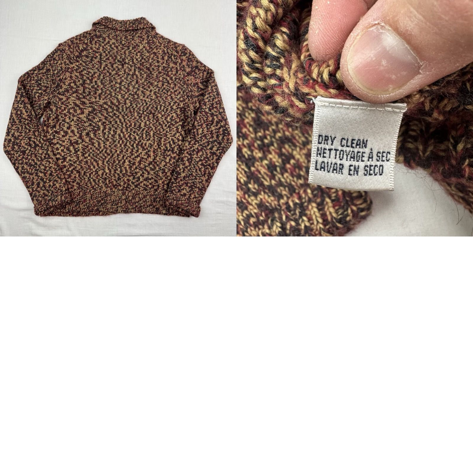 Vintage VINTAGE Rena Rowan Sweater Womens Medium Knit Wool Blend Collar Red 80s 90s Size M / US 6-8 / IT 42-44 - 8 Thumbnail