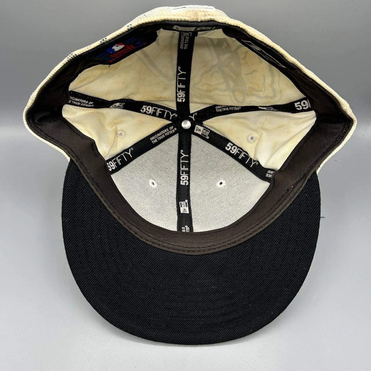 New Era Atlanta Braves Hat Men 8 Embroidered 59Fifty New Era Fitted Size ONE SIZE - 2 Thumbnail