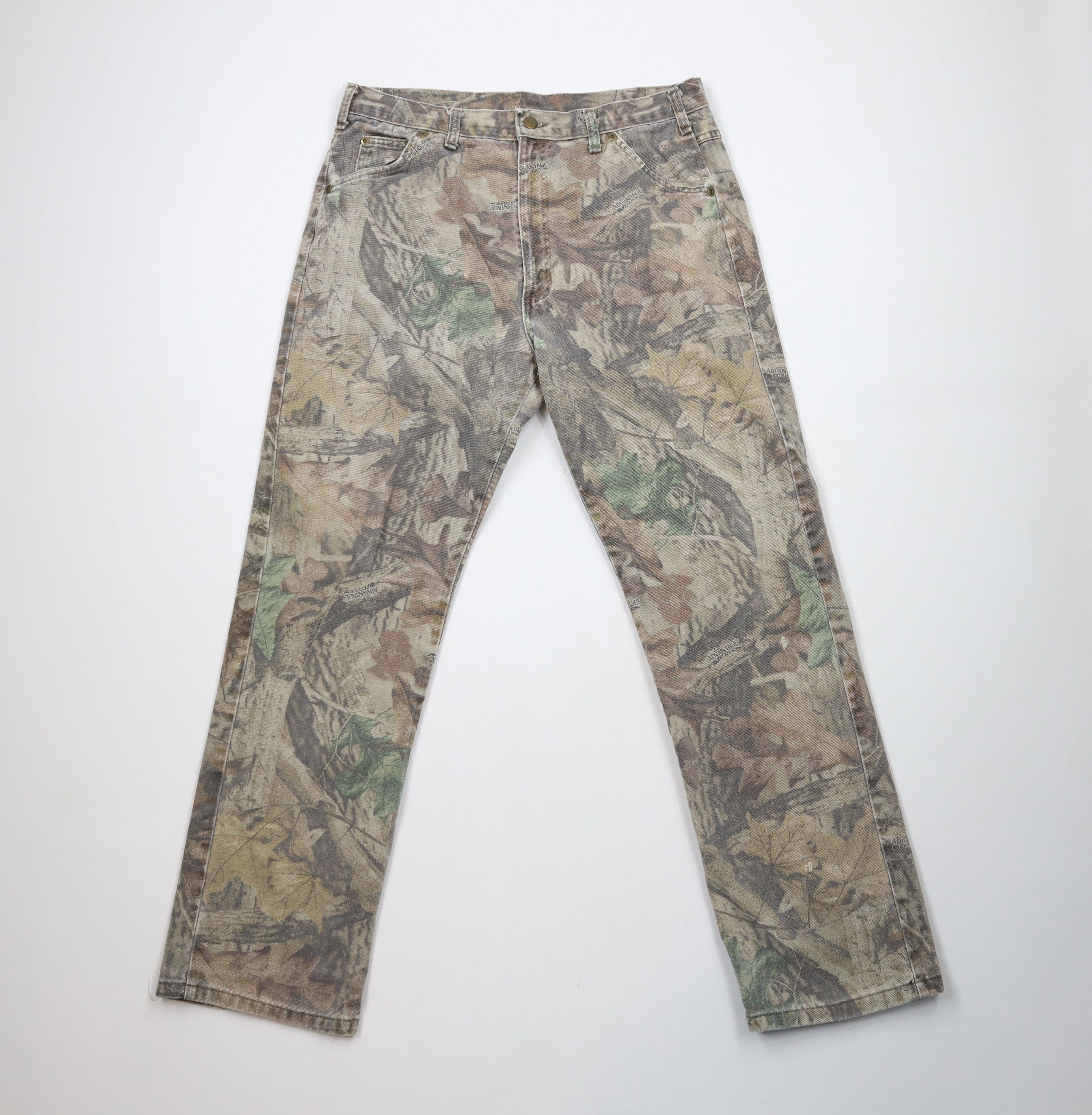 Vintage × Walls Vintage 90s Walls Advantage Camouflage Denim Jeans USA Size US 34 / EU 50 - 1 Thumbnail