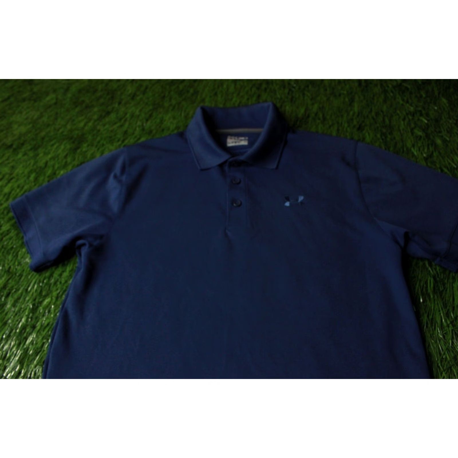 Under Armour UNDER ARMOUR HEATGEAR Polo Shirt Men 2011 Size M Navy Blue Short Sleeve Classic Fit Shirt Size US M / EU 48-50 / 2 - 2 Thumbnail
