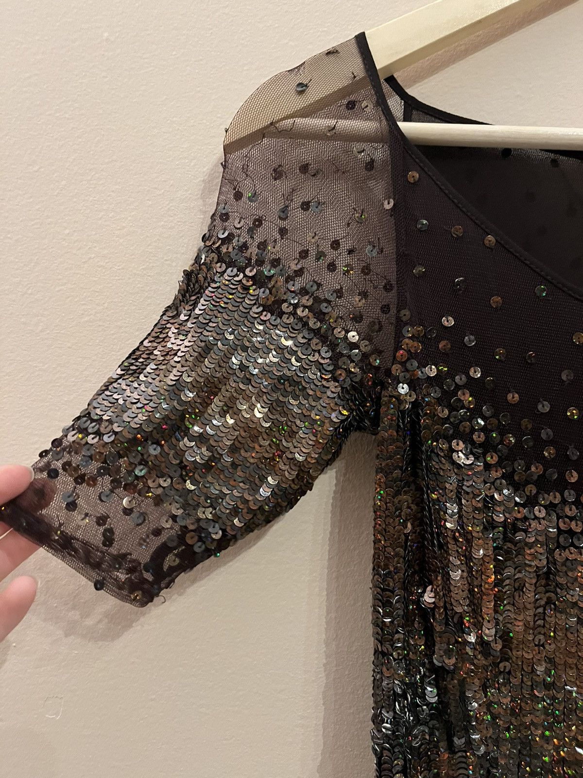 Blumarine Chocolate brown Blumarine dress with sequins vintage Size S / US 4 / IT 40 - 7 Thumbnail