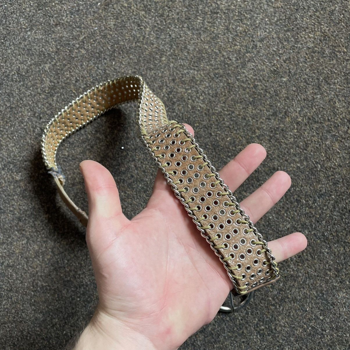 Vintage Vintage Y2K Studded Suede Belt Archive Tan Americana Drip OS Size ONE SIZE - 3 Thumbnail