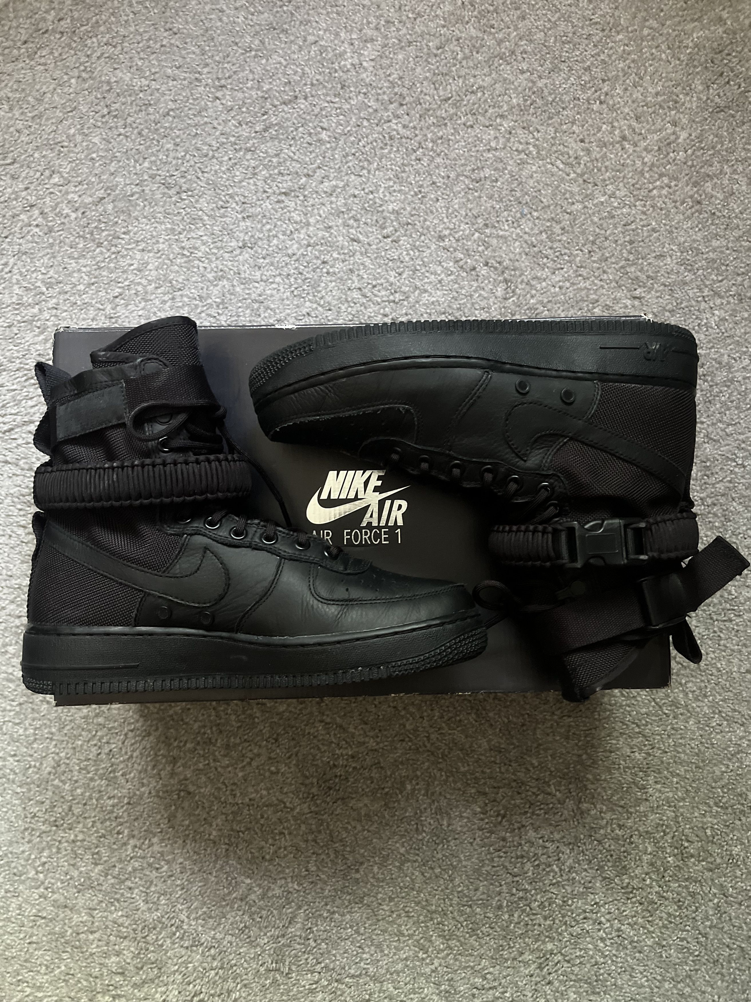 Nike Nike SF Air Force 1 Triple Black Size US 8 / EU 41 - 2 Thumbnail