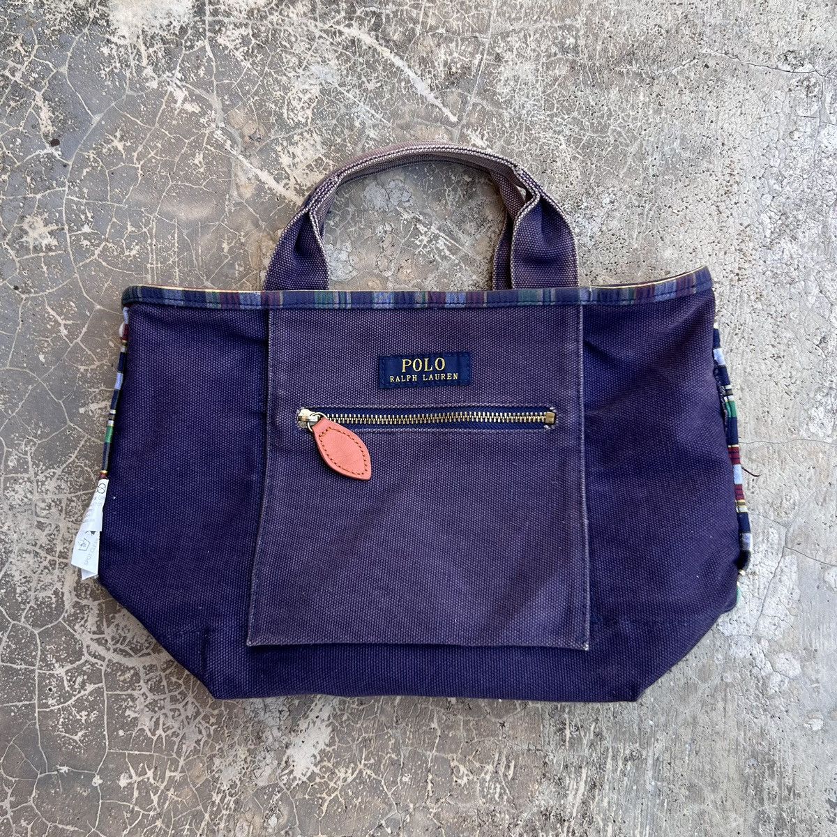 Polo Ralph Lauren Polo Ralph Lauren Tartan Canvas Tote Bag Size ONE SIZE - 8 Thumbnail