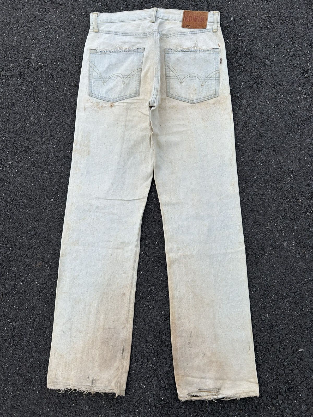 Kapital Thrashed Vintage Edwin 505z Selvedge Dirty Denim Jeans Size US 31 - 3 Thumbnail
