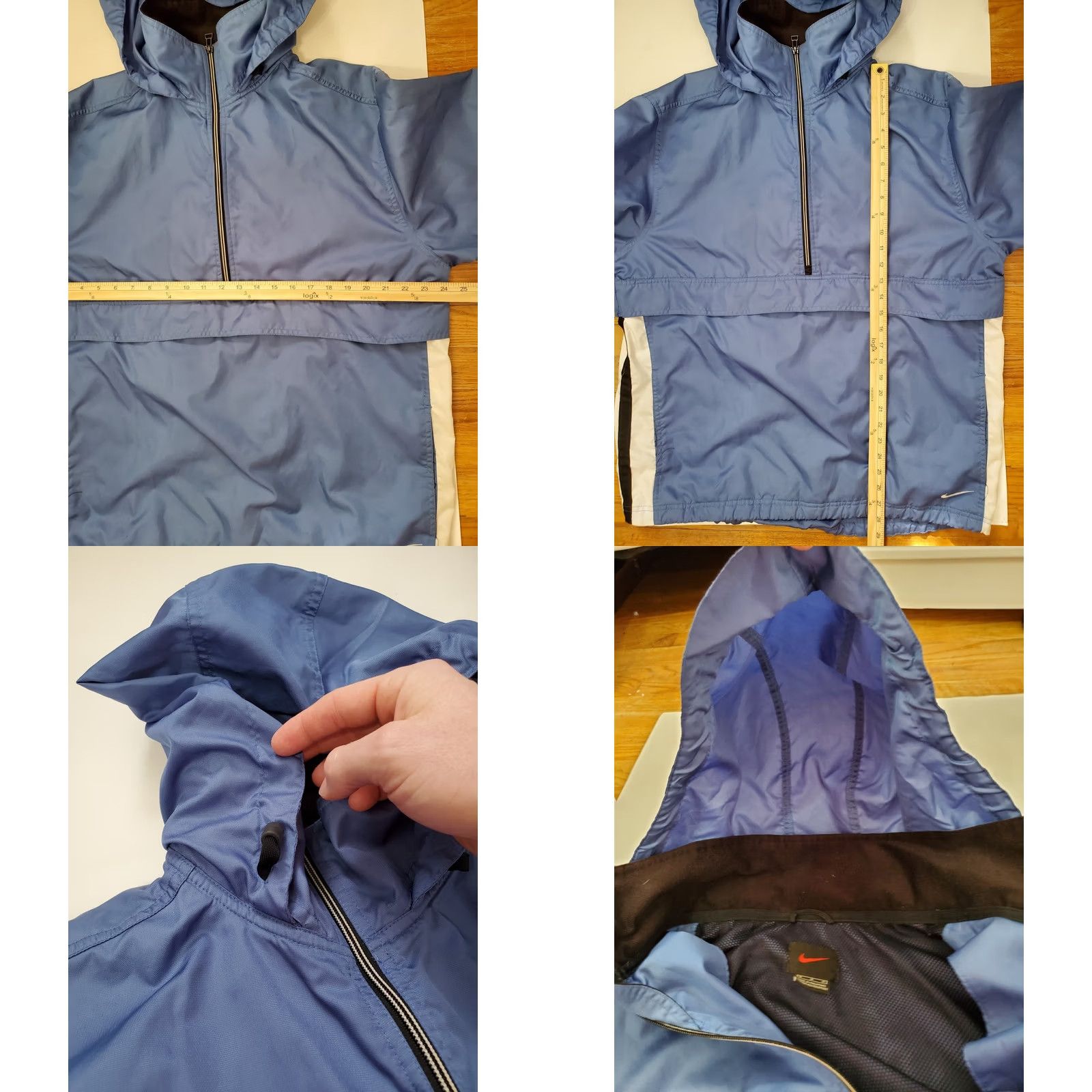 Nike Nike Windbreaker Jacket Mens Size M 1/2 Zip Hooded Blue Pocket Zipper Retro 80s 90s Athleisure Nike Air Size US M / EU 48-50 / 2 - 8 Thumbnail