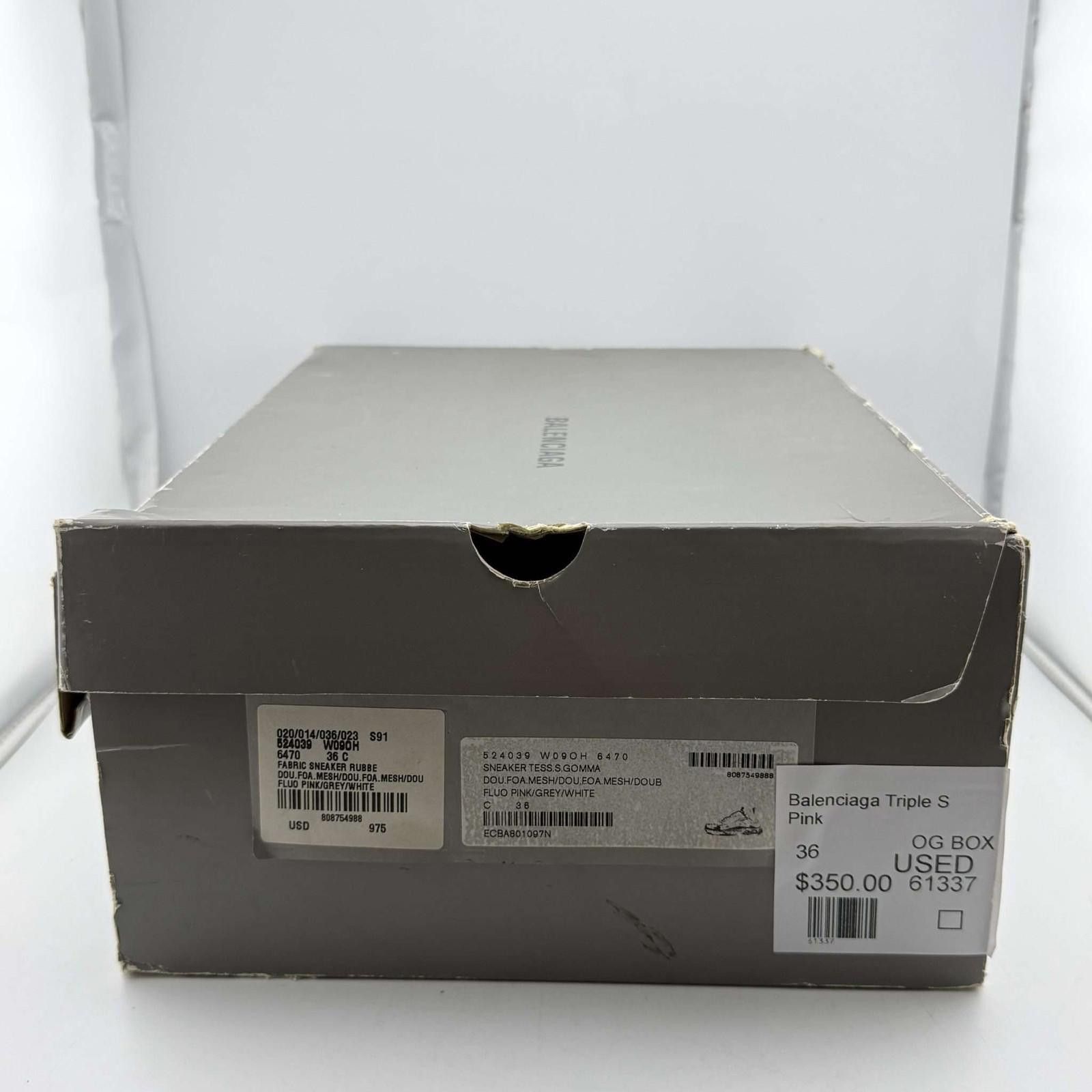 Balenciaga Balenciaga Triple S Pink Sneakers 36 Used with Box Size US 6 / EU 39 - 8 Thumbnail