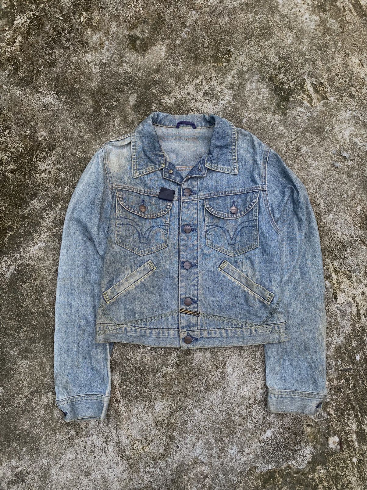 Marithe + Francois Girbaud SUN FADED MFG MARITHE FRANCOIS GIRBAUD DENIM JACKET Size US S / EU 44-46 / 1 - 1 Thumbnail