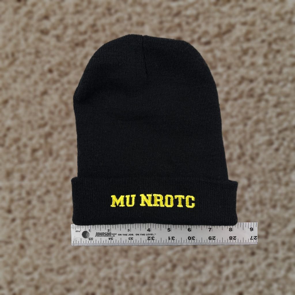 Vintage VINTAGE Mizzou NROTC Beanie Toque Adult One Size Black Knit 100% Turbo Acyrlic Yupoong Size ONE SIZE - 1 Thumbnail