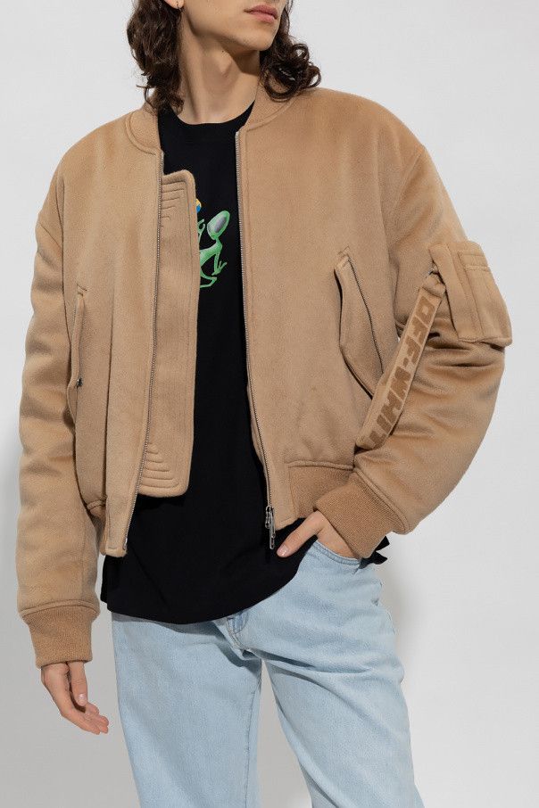 Off-White o1gr1nt1124 Quote Cashm Bomber Jacket in Camel Size US S / EU 44-46 / 1 - 3 Thumbnail