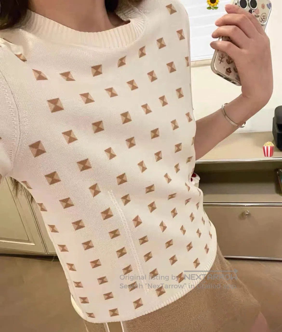 Hermes Hermes Printed Knit Short Sleeve Top. Size M / US 6-8 / IT 42-44 - 8 Thumbnail