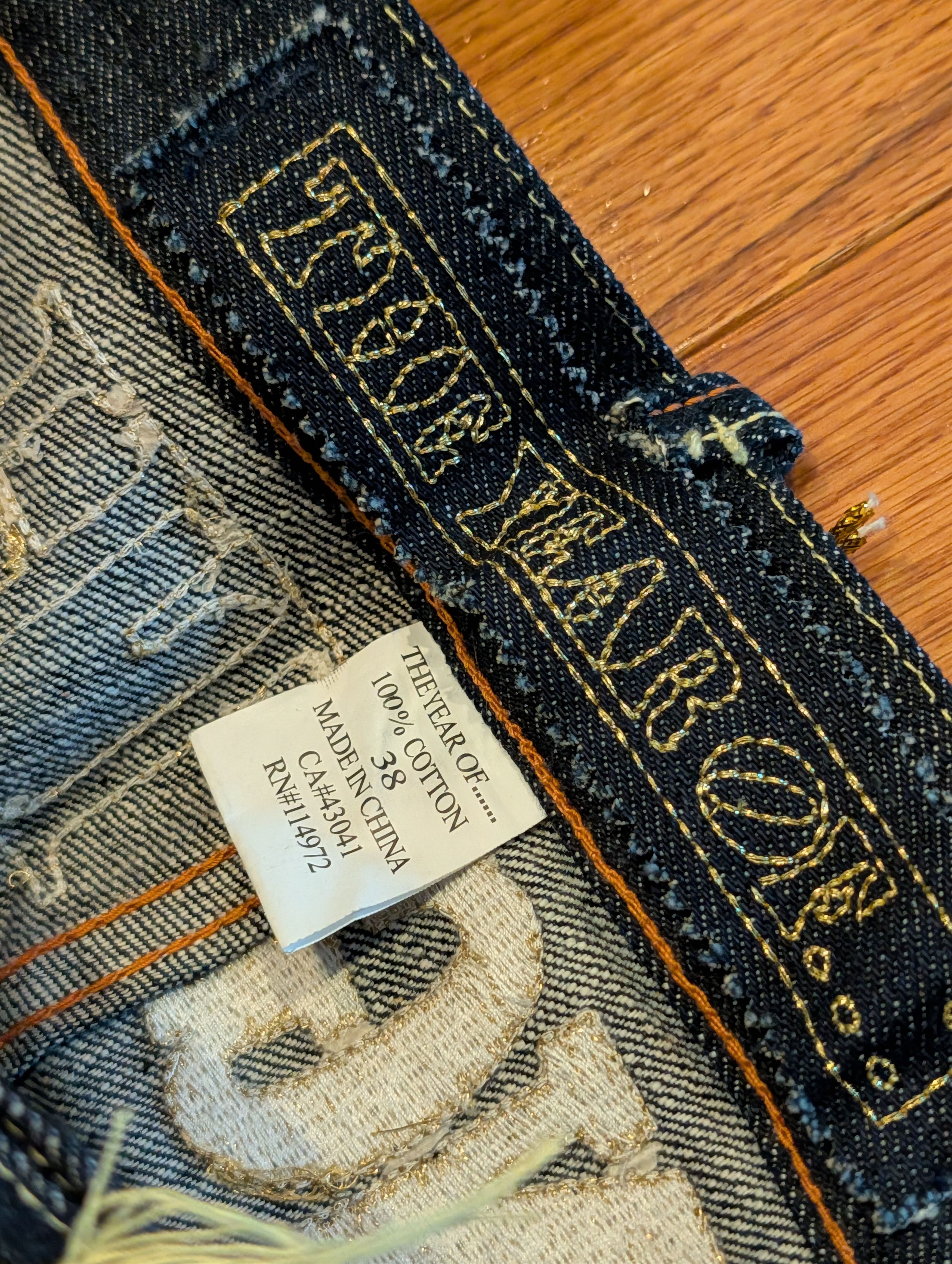 Vintage The Year of DTP Disturbing Tha Baggy Hip Hop Denim Jeans Size US 38 / EU 54 - 13 Thumbnail