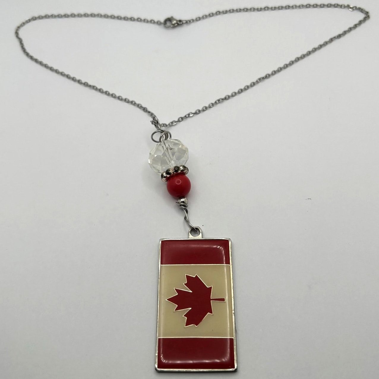 Disney Silver & Red Epcot Canada Flag Necklace Size ONE SIZE - 4 Thumbnail