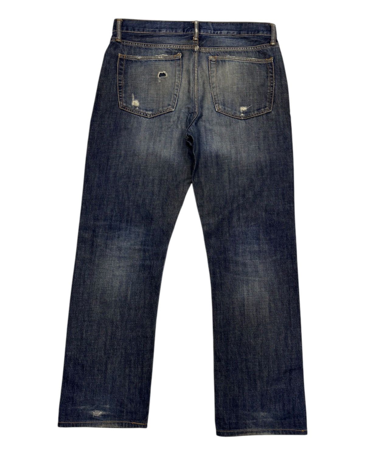 Gap × If Six Was Nine × Le Grande Bleu (L.G.B.) GAP STRAIGHT FIT COUPE DROITE DISTRESSED DENIM Size US 35 - 8 Thumbnail