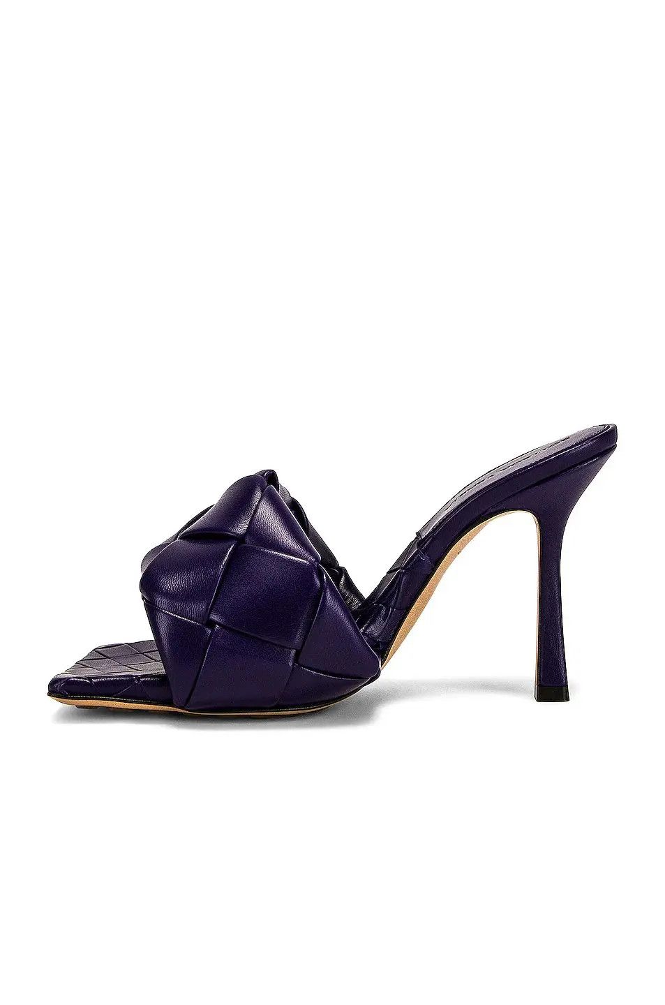 Bottega Veneta o1n1vont0125 Lido Mules in Dark Purple Size US 5.5 / IT 35.5 - 3 Thumbnail