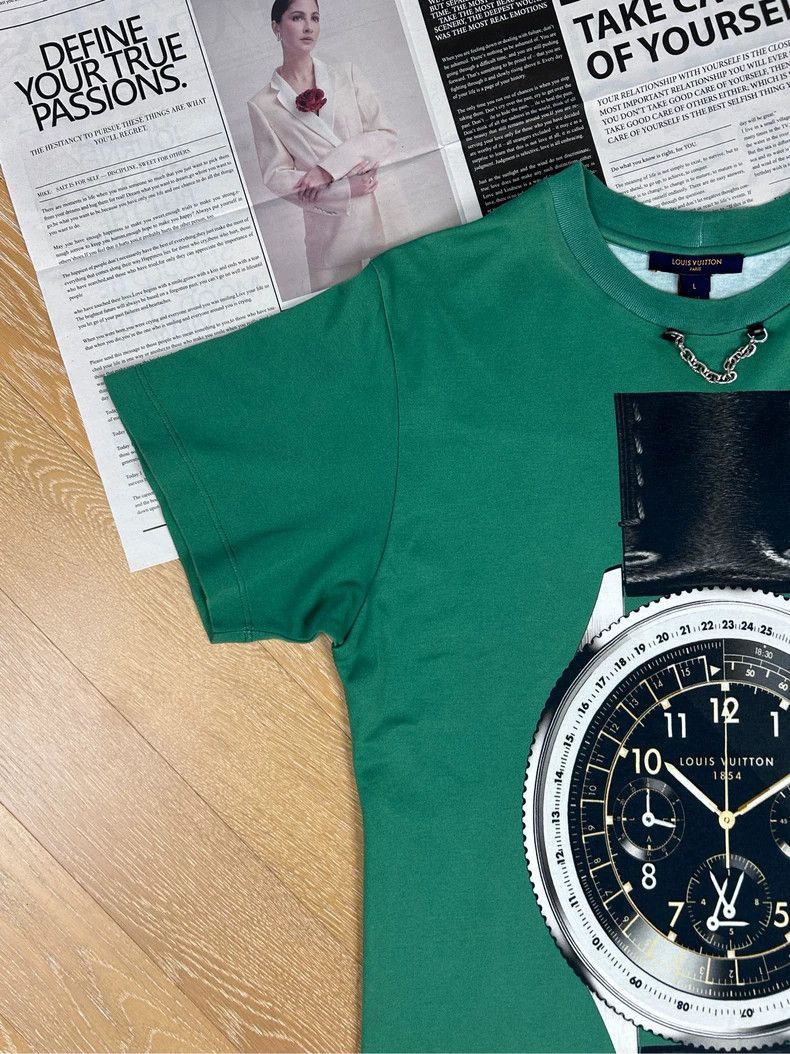 Louis Vuitton Louis Vuitton Louis Vuitton Men's Watch Logo TShirt-2506 Size US L / EU 52-54 / 3 - 6 Thumbnail